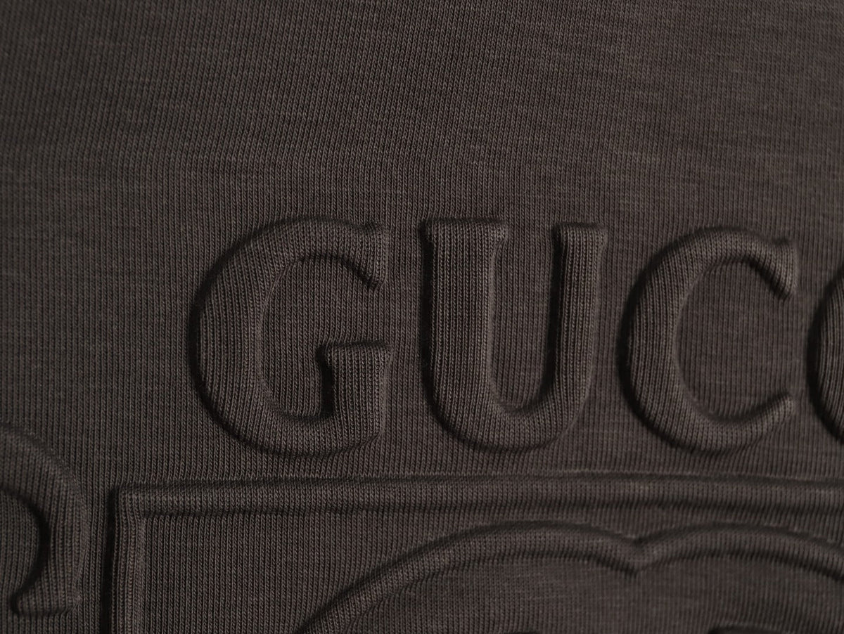 Gucci Interlocking G and Lettering Crewneck Sweatshirt - Dark Charcoal