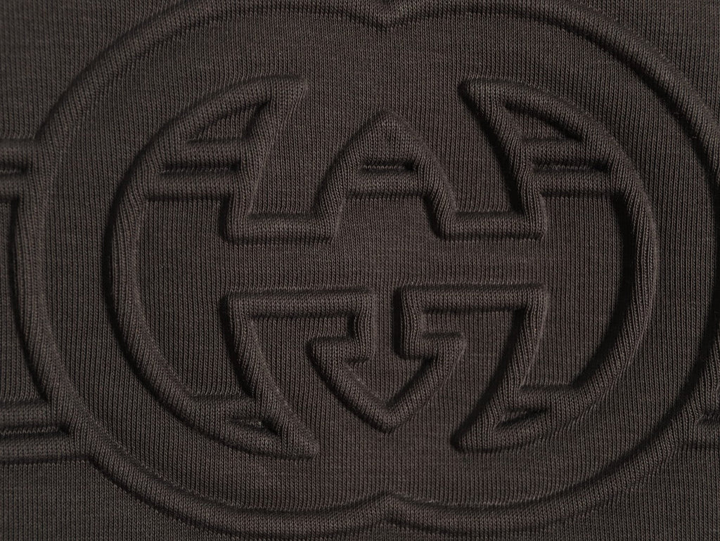 Gucci Interlocking G and Lettering Crewneck Sweatshirt - Dark Charcoal