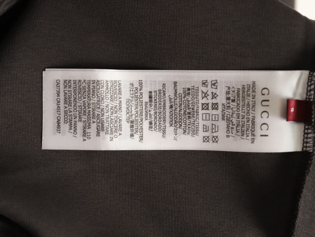 Gucci Interlocking G and Lettering Crewneck Sweatshirt - Dark Charcoal