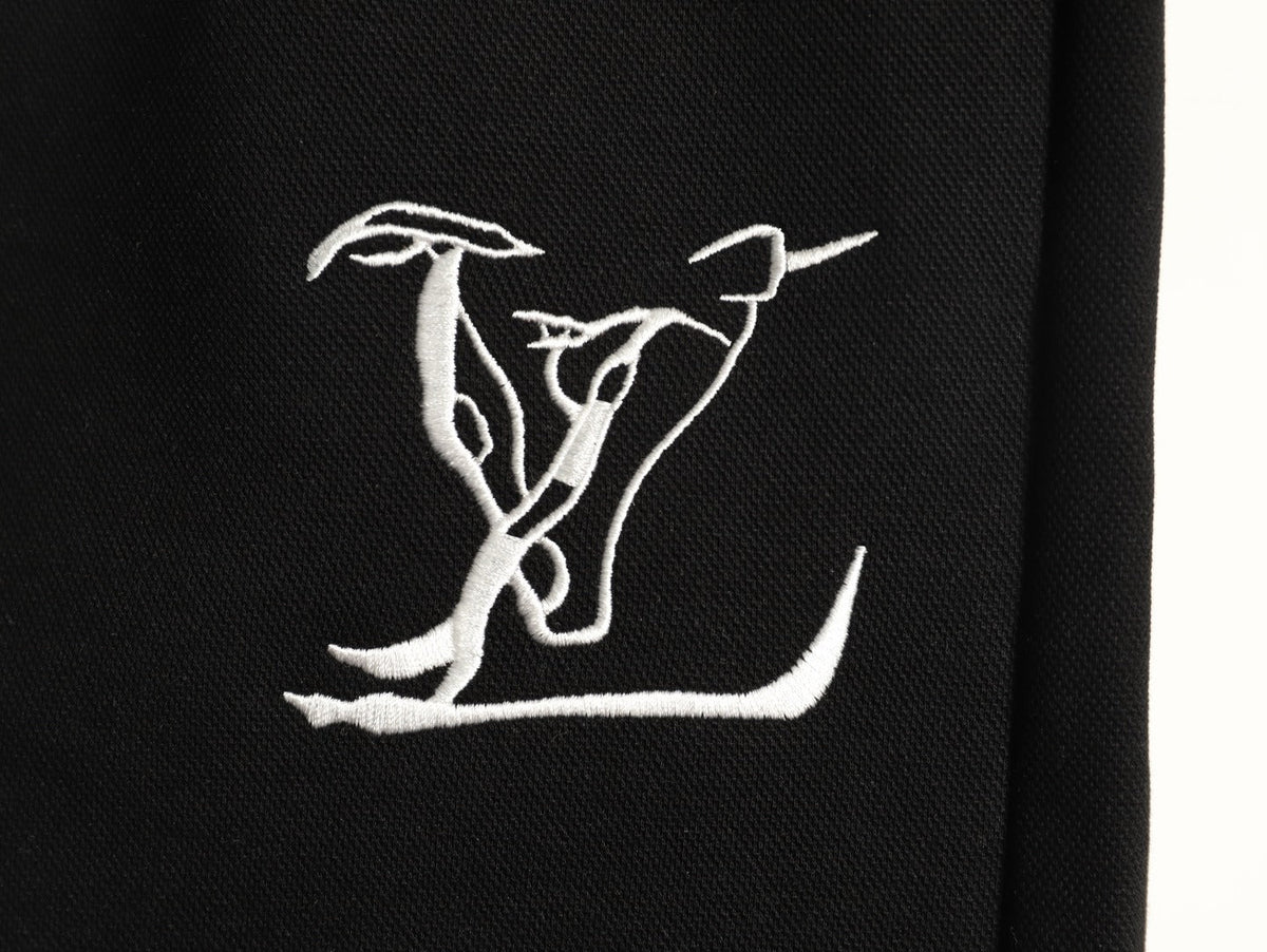 Louis Vuitton Dual-Logo Drawstring Shorts - Black